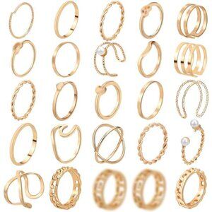 ONESING 18-31 Pcs Knuckle Rings for Women Stackable Rings Sets Girls Vintage